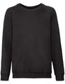 Kinder Sweater Classic Raglan Fruit of the Loom Zwart